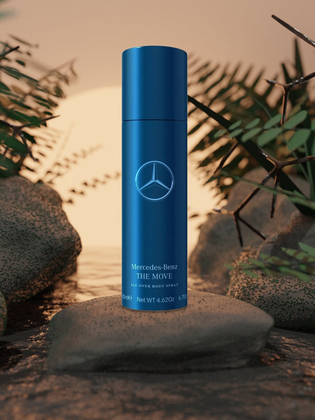 

Mercedes Benz Men The Move All Over Body Spray - 200 ml, Blue