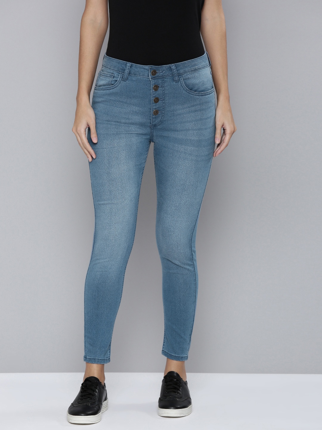 

Flying Machine Women Blue Twiggy Super Skinny Fit High-Rise Light Fade Stretchable Jeans