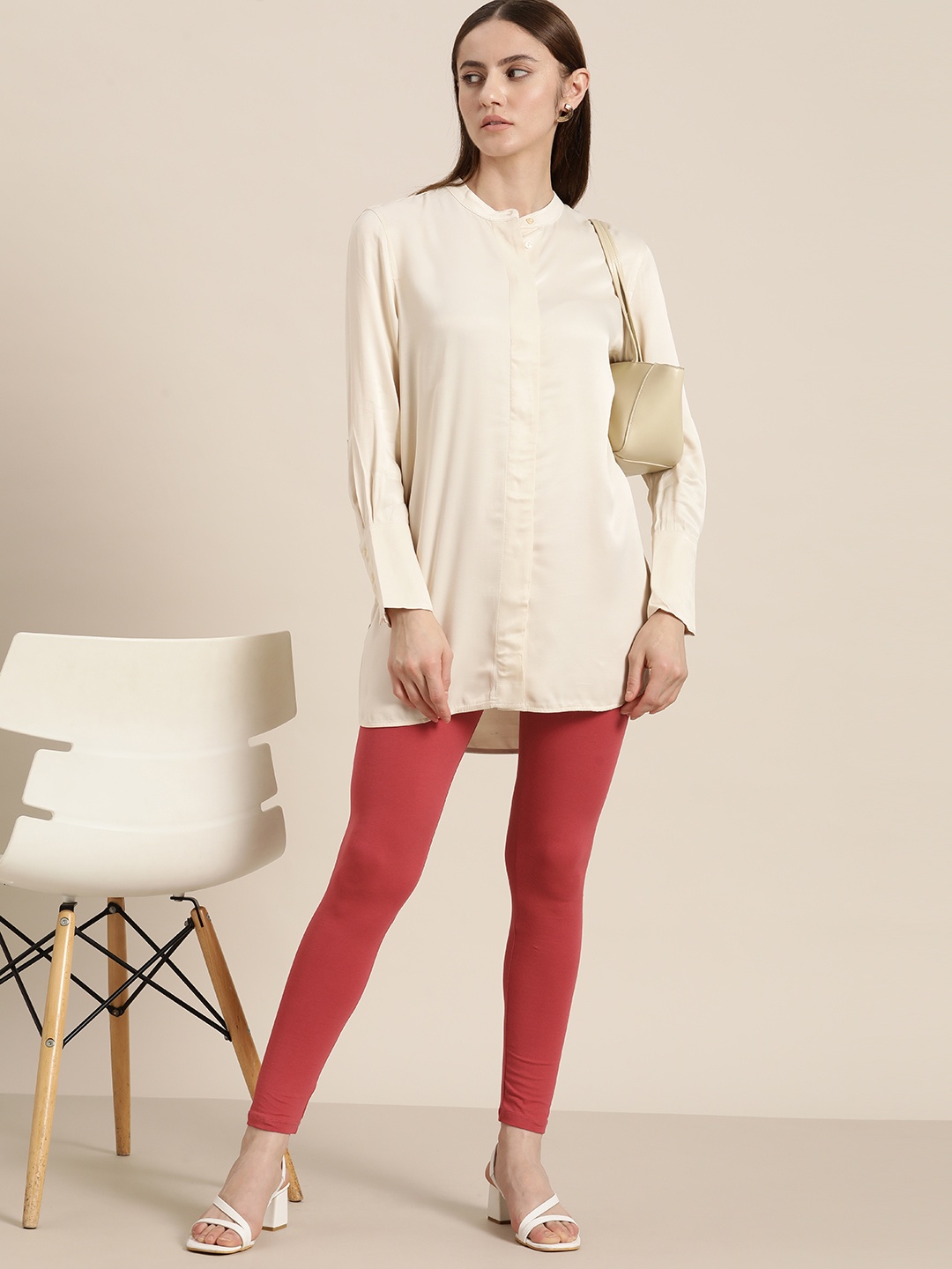 

her by invictus Women Ankle-Length Leggings, Coral