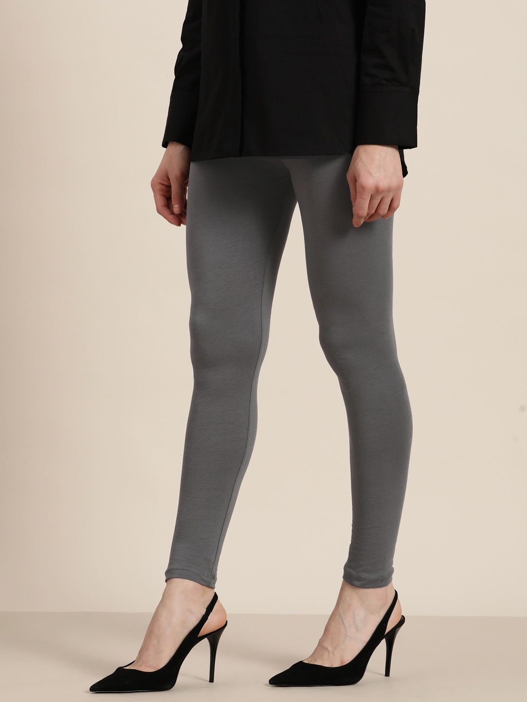 

her by invictus Women Ankle-Length Leggings, Charcoal
