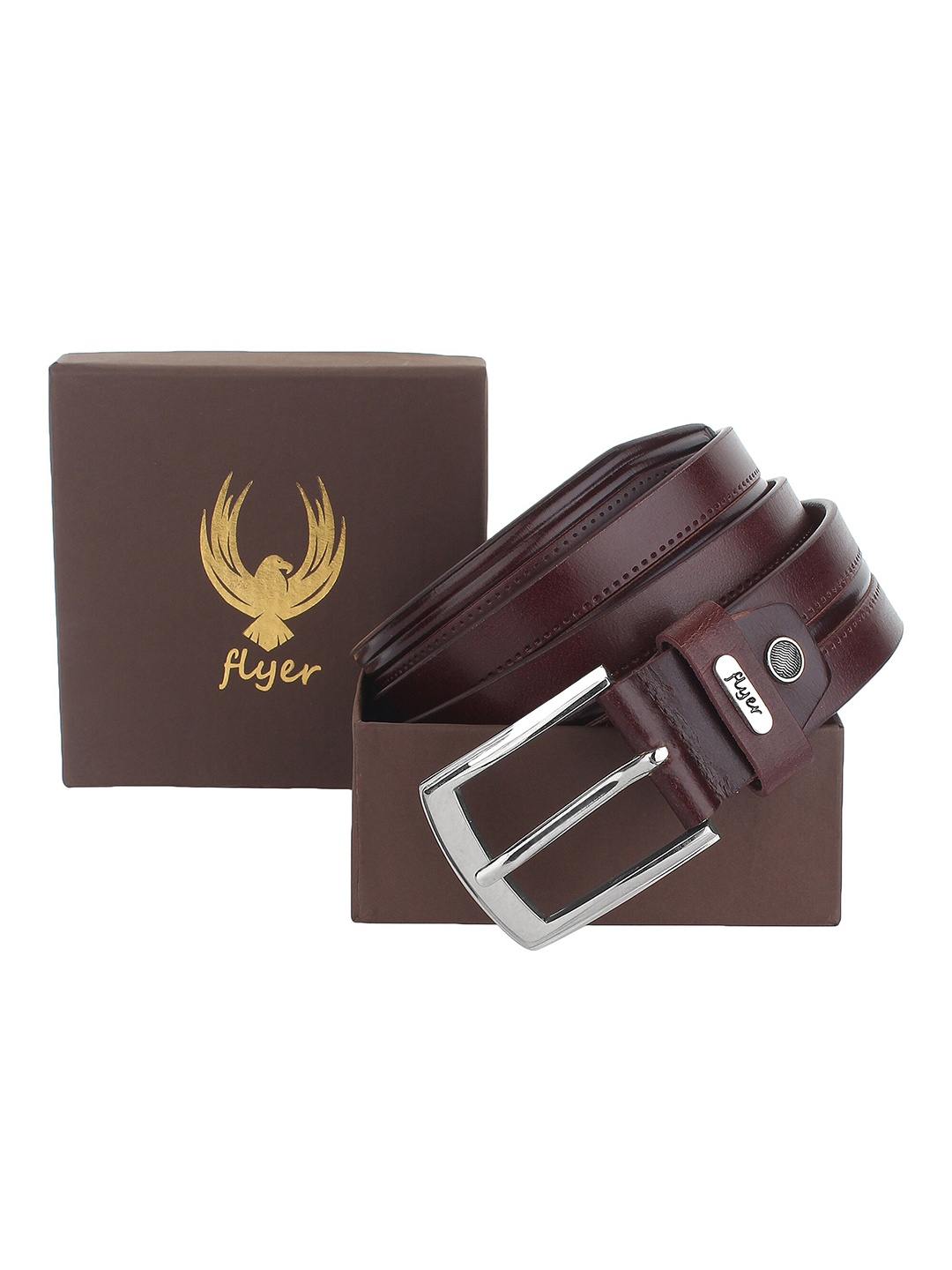 

Flyer Men Brown Leather Formal Belt