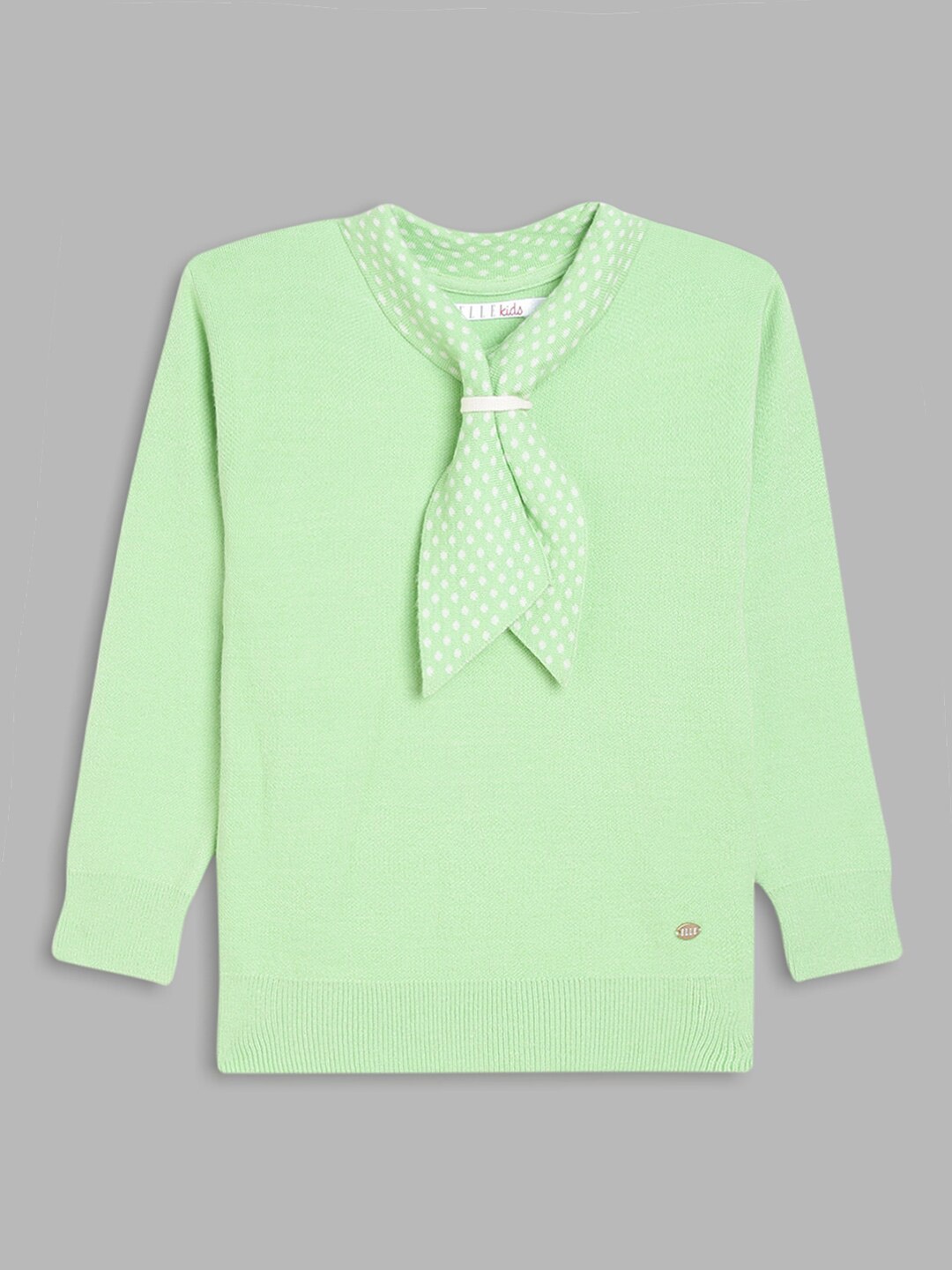 

ELLE Girls Sea Green Cotton Pullover