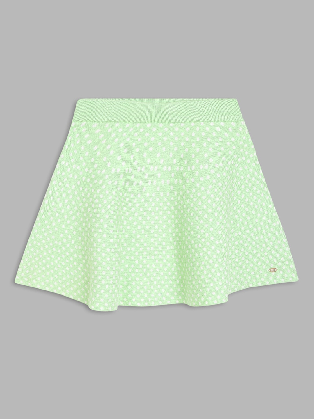 

ELLE Girls Sea Green Polka Printed A-Line Skirt