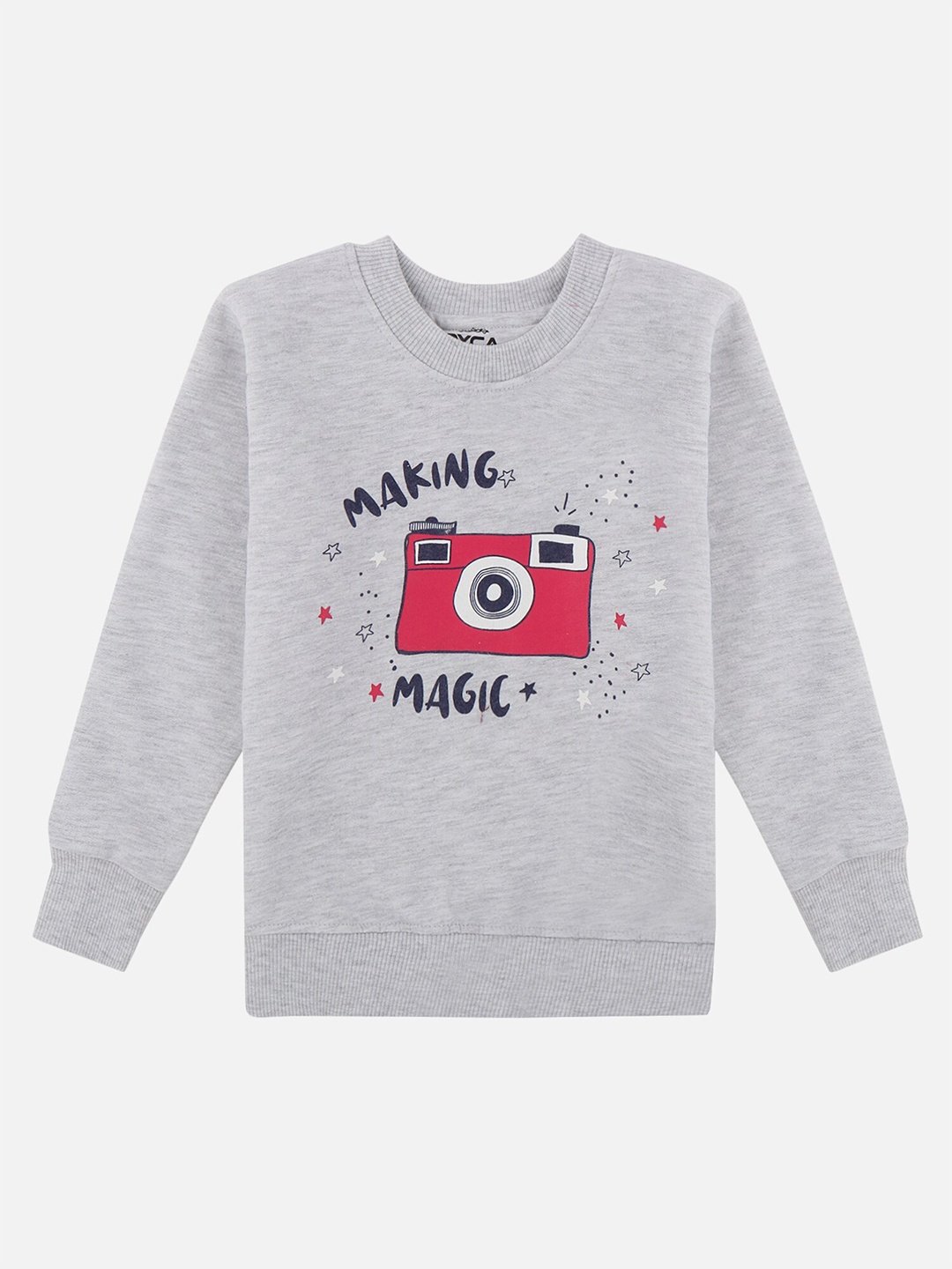 

DYCA Girls Grey Printed Sweatshirt