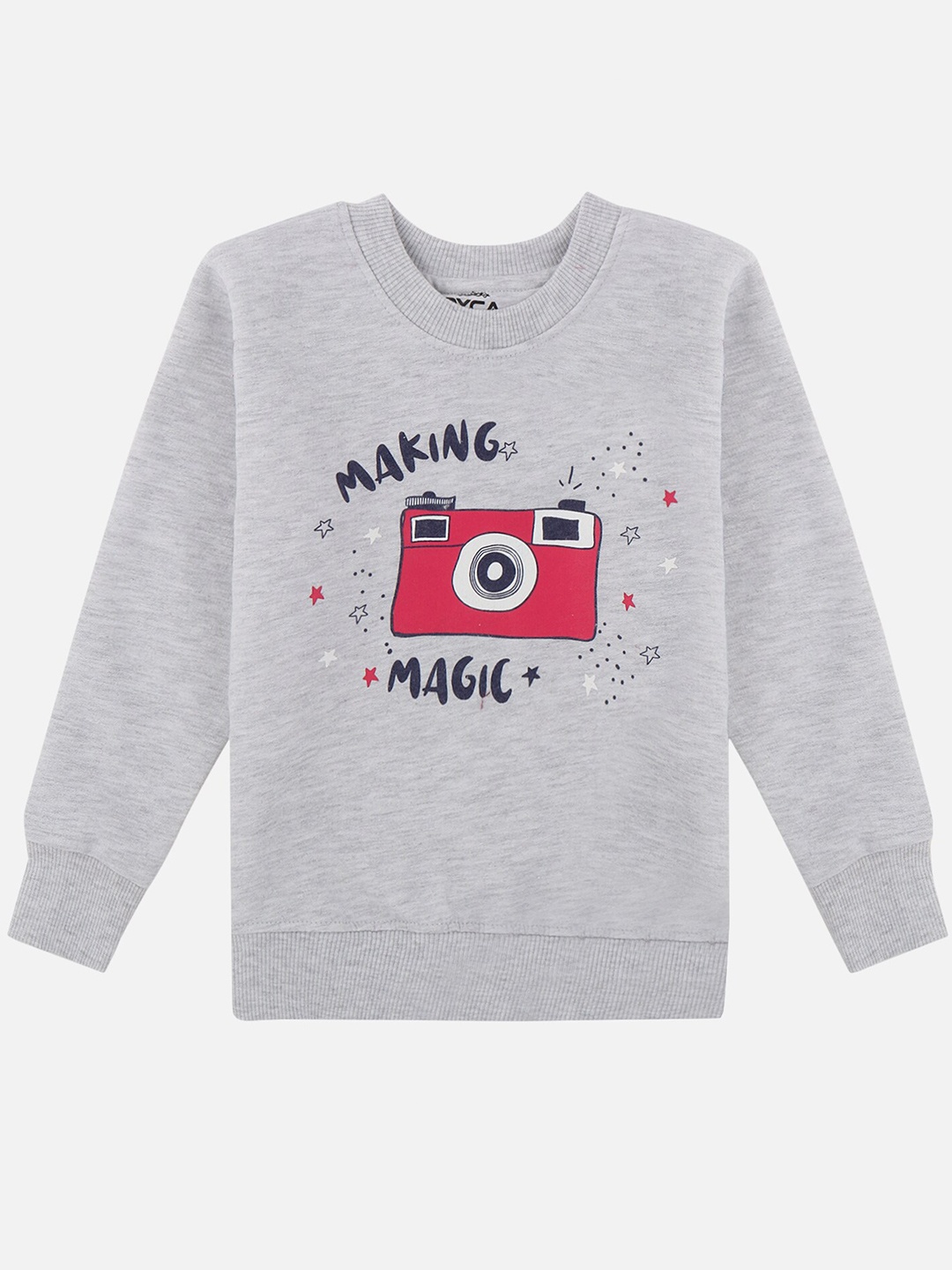 

DYCA Girls Grey Printed Sweatshirt