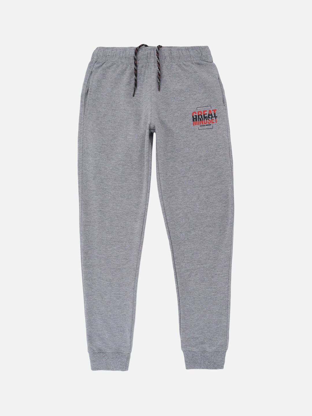 

DYCA Boys Grey Melange Solid Cotton Joggers