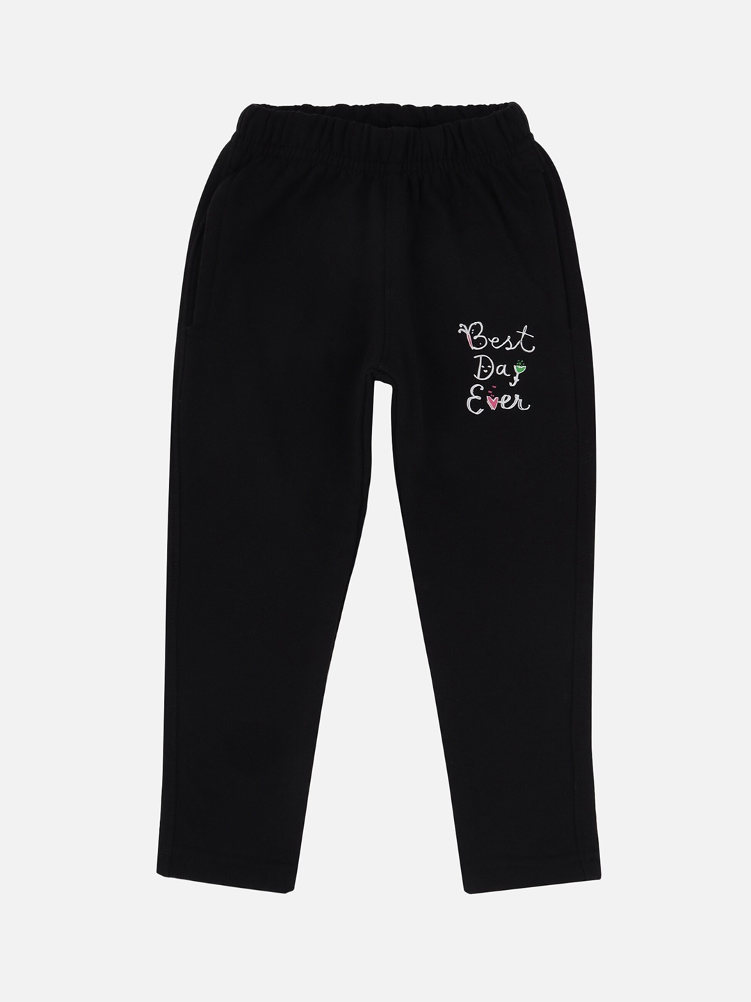 

DYCA Girls Black Printed Cotton Track Pant