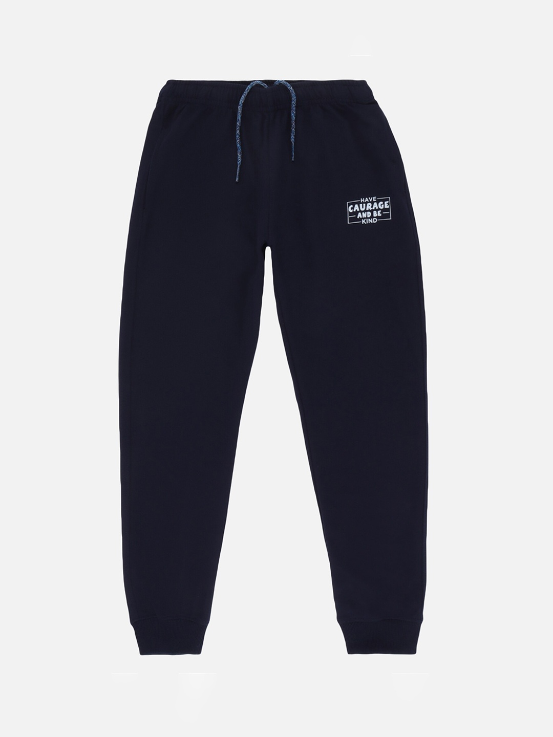 

DYCA Boys Navy Blue Printed Cotton Regular-Fit Track Pants