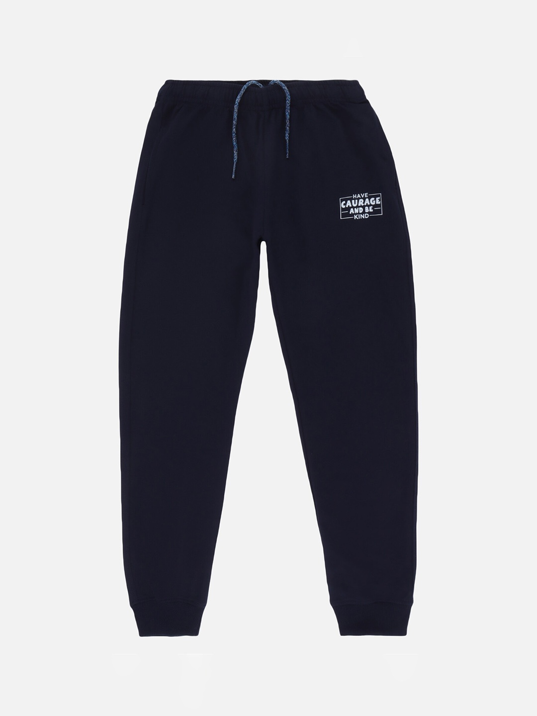 

DYCA Boys Navy Blue Printed Cotton Regular Fit Joggers