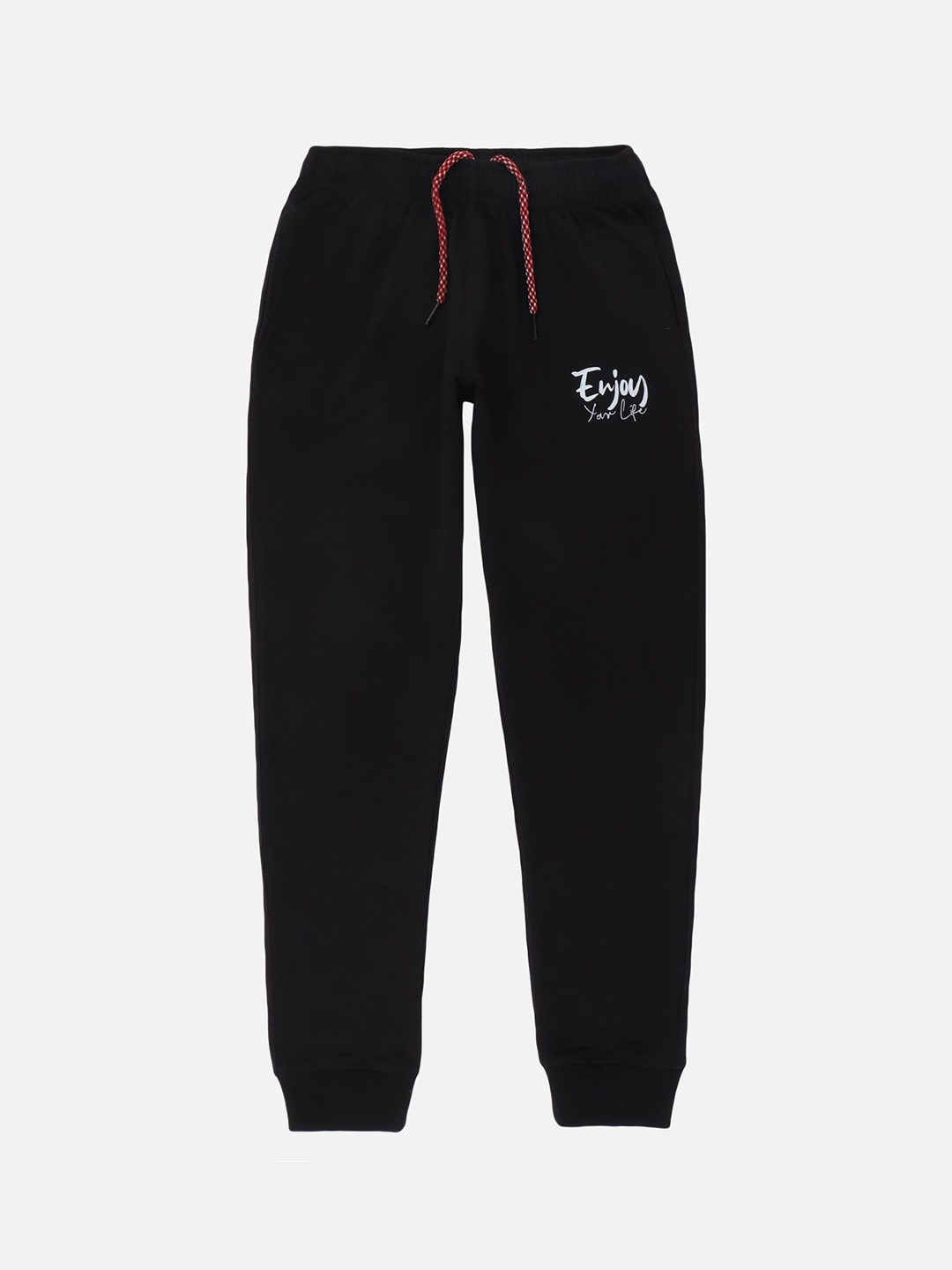 

DYCA Boys Black Printed Cotton Joggers