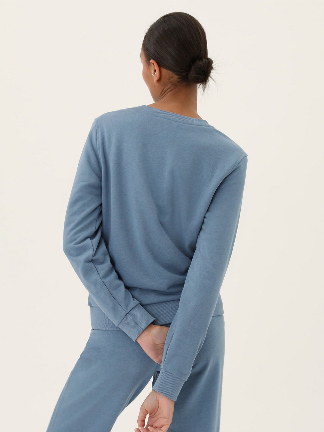 

Marks & Spencer Women Blue Cotton Sweatshirt