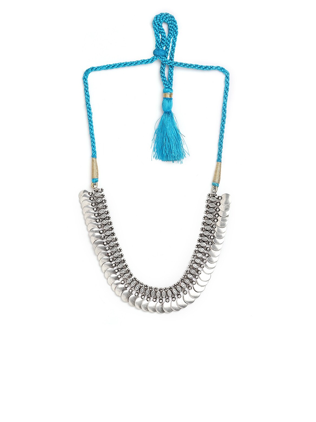 

ahilya Silver-Toned 92.5 Sterling Silver Necklace