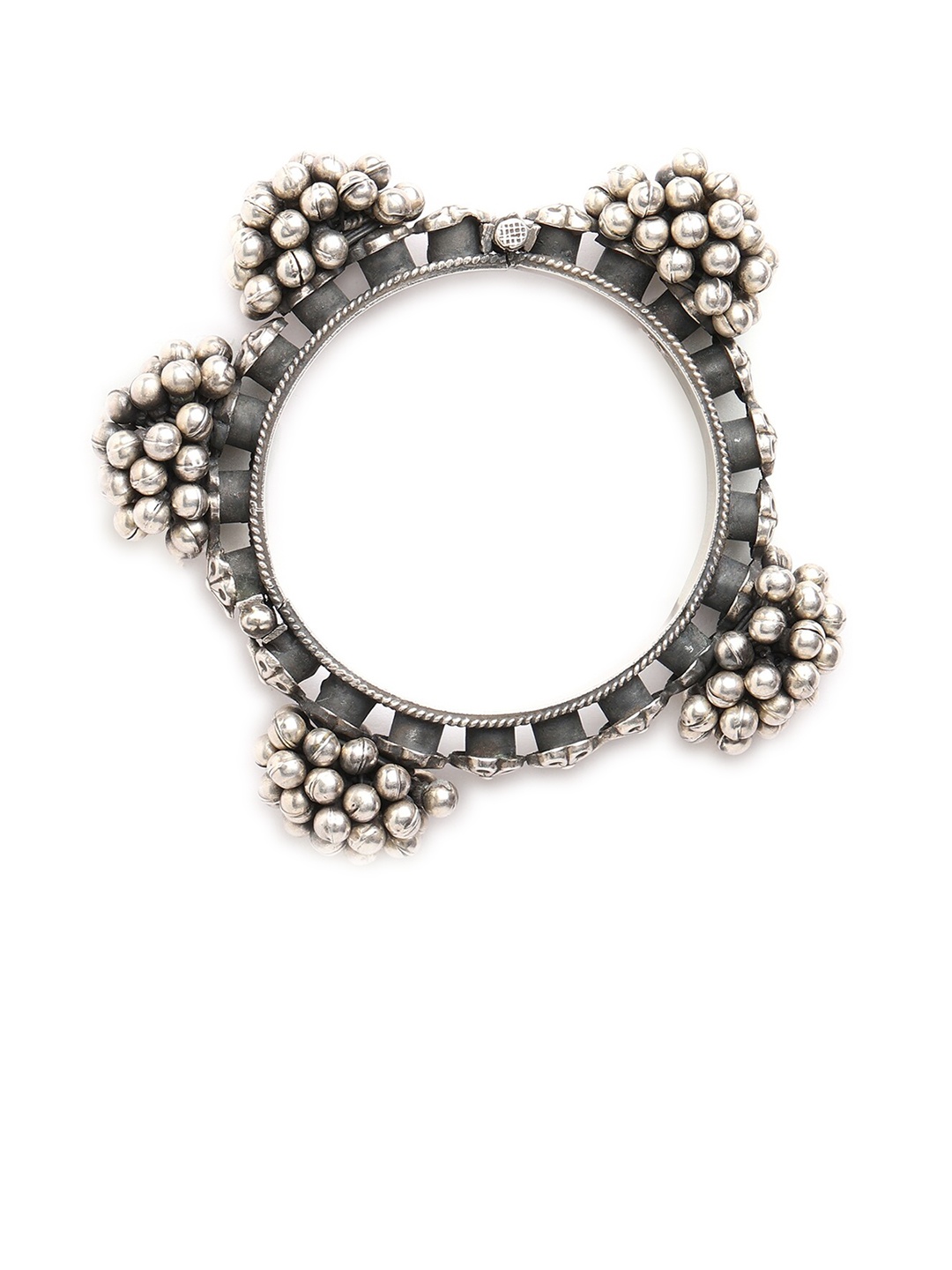 

ahilya Women Silver-Plated 92.5 Sterling Silver Ghungroo Bangle