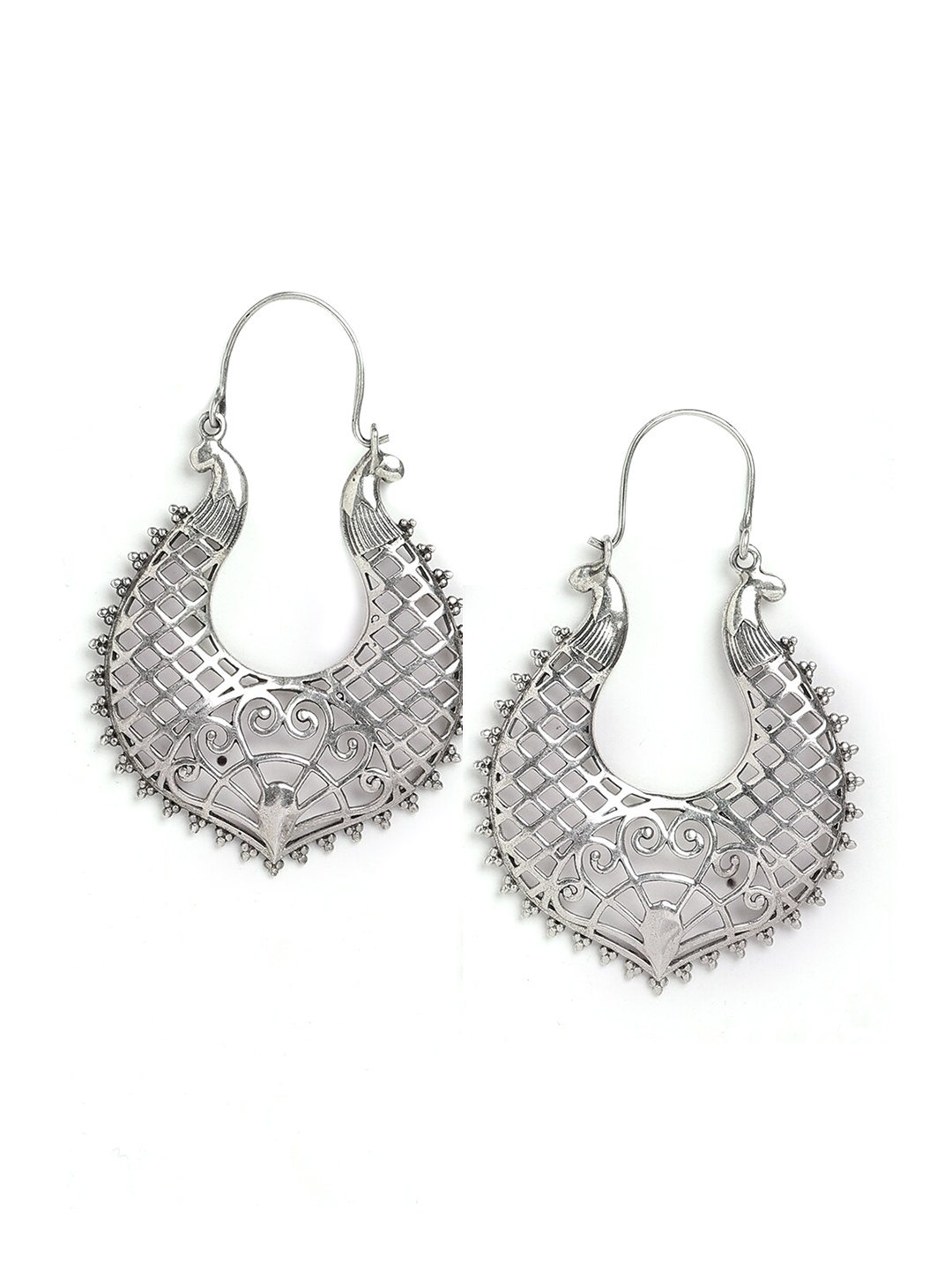 

ahilya 92.5 Sterling Silver Contemporary Hoop Earrings