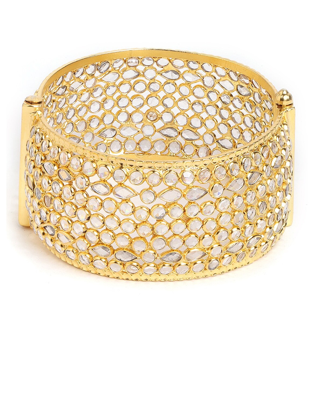 

ahilya Gold-Plated 92.5 Sterling Silver Swarnam Jaali Bangle