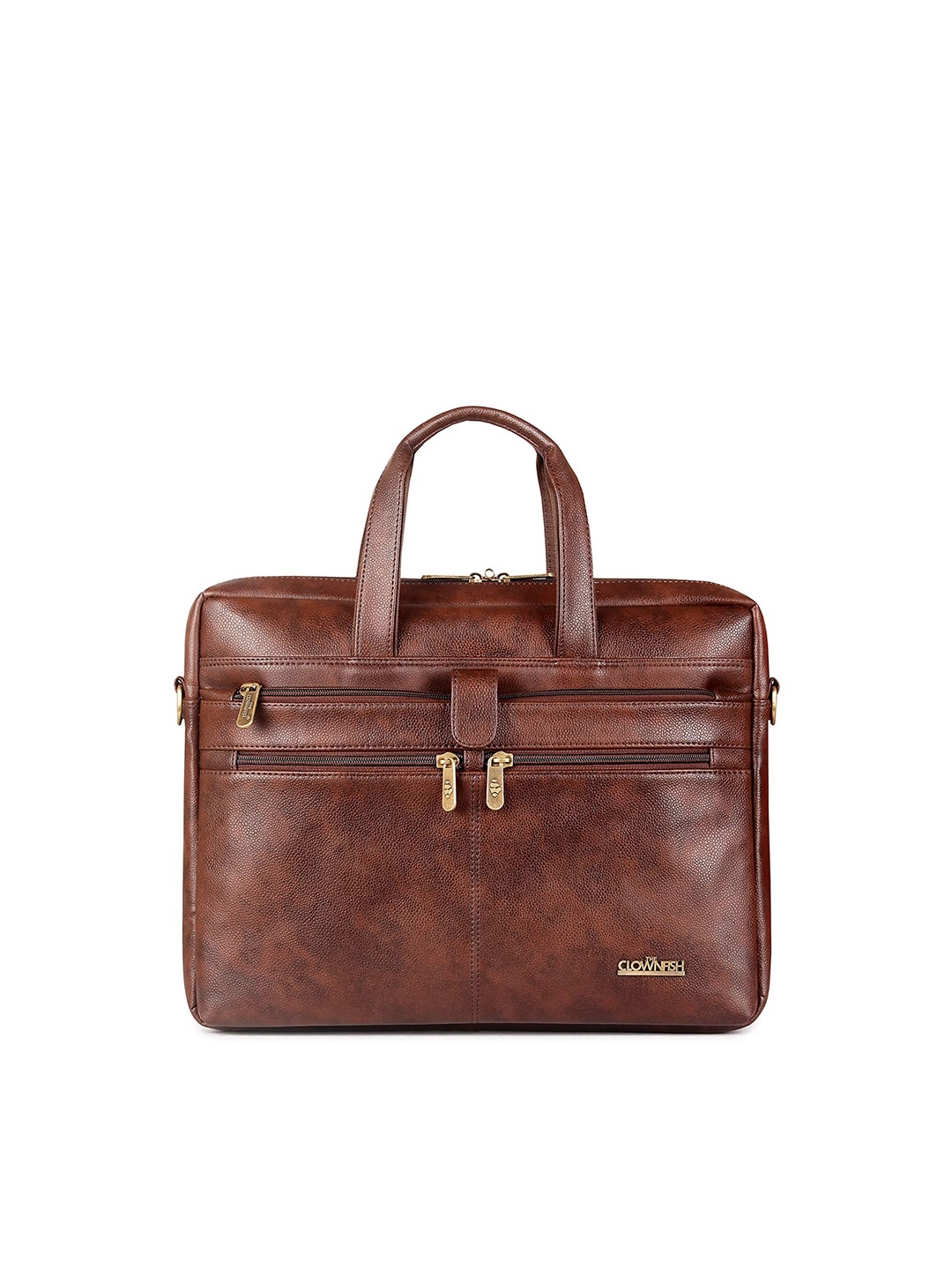 

THE CLOWNFISH Unisex Brown Messenger Bag