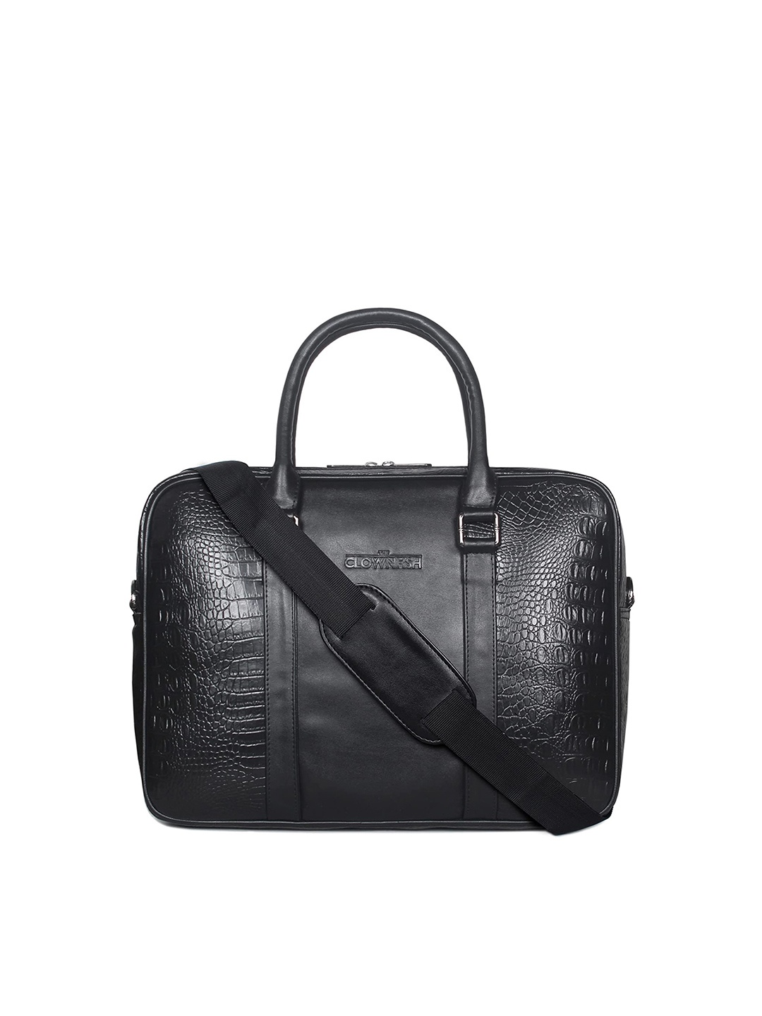 

THE CLOWNFISH Unisex Black Messenger Bag