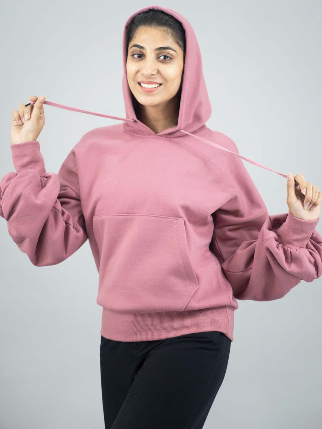 

IMPERATIVE Women Pink Hooded Sweatshirt