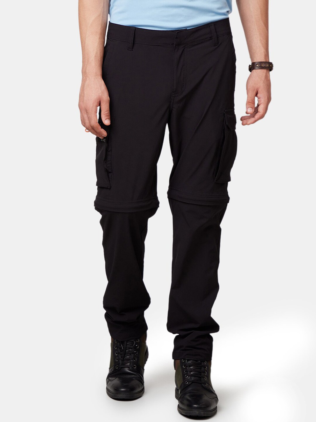 

Royal Enfield Men Black Cargos Trousers