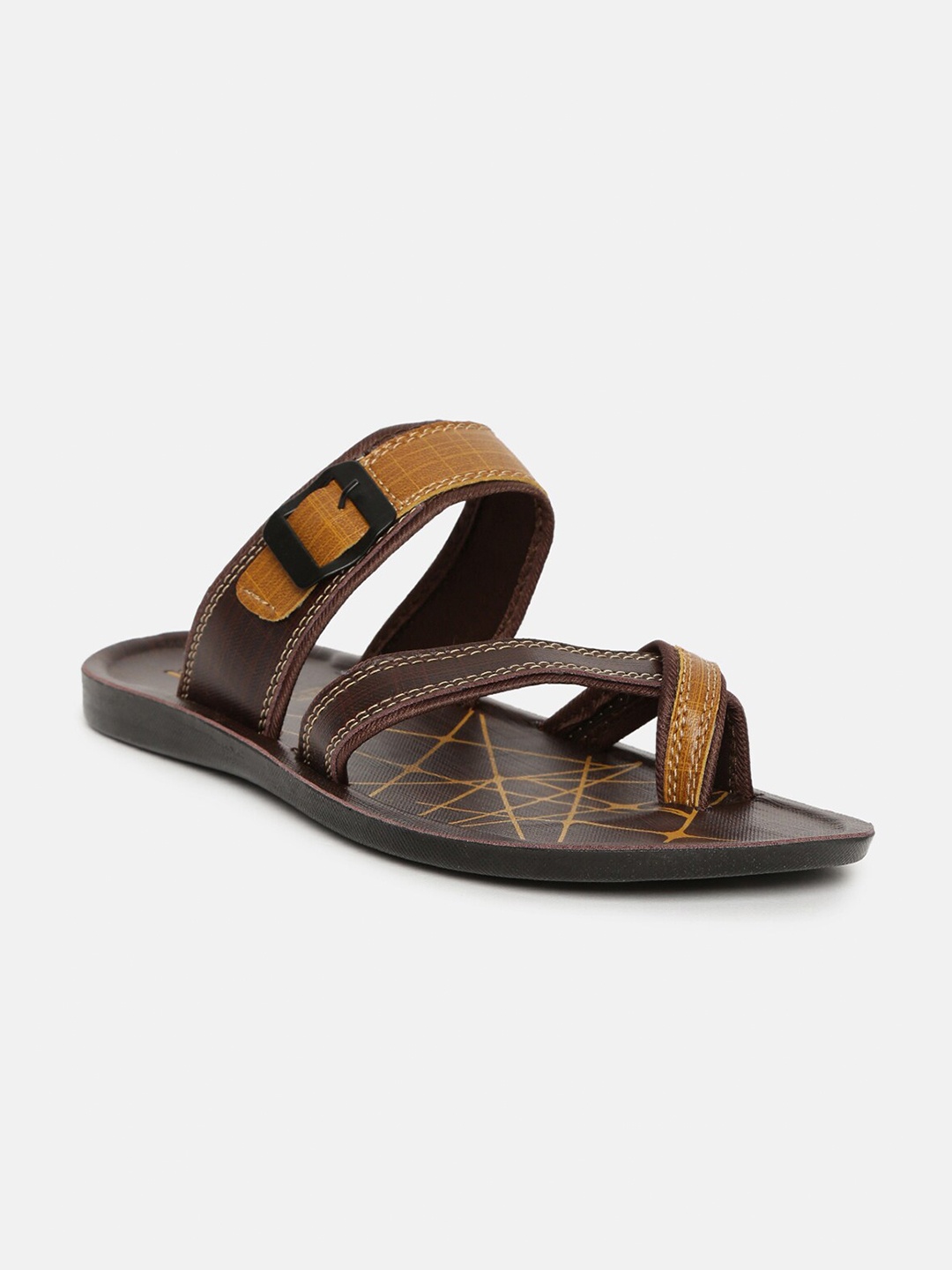 

Paragon Men Brown & Black Vertex Comfort Sandals