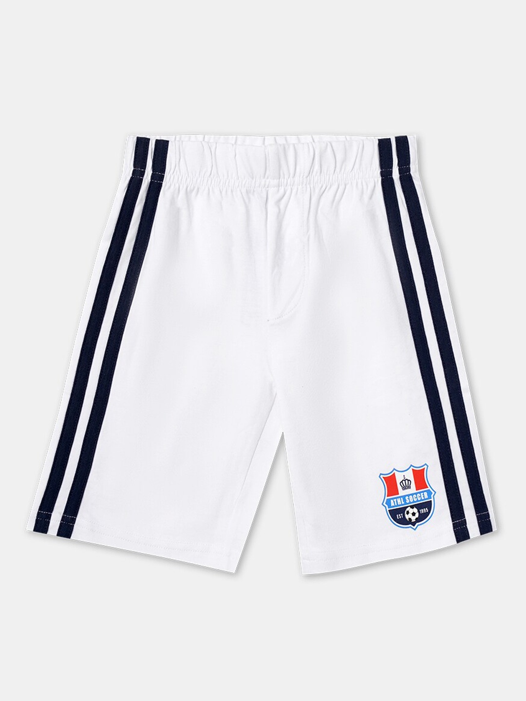 

R&B Boys White Solid Cotton Shorts