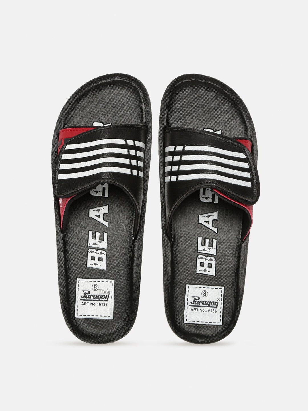 

Paragon Men Black & Red Striped Sliders