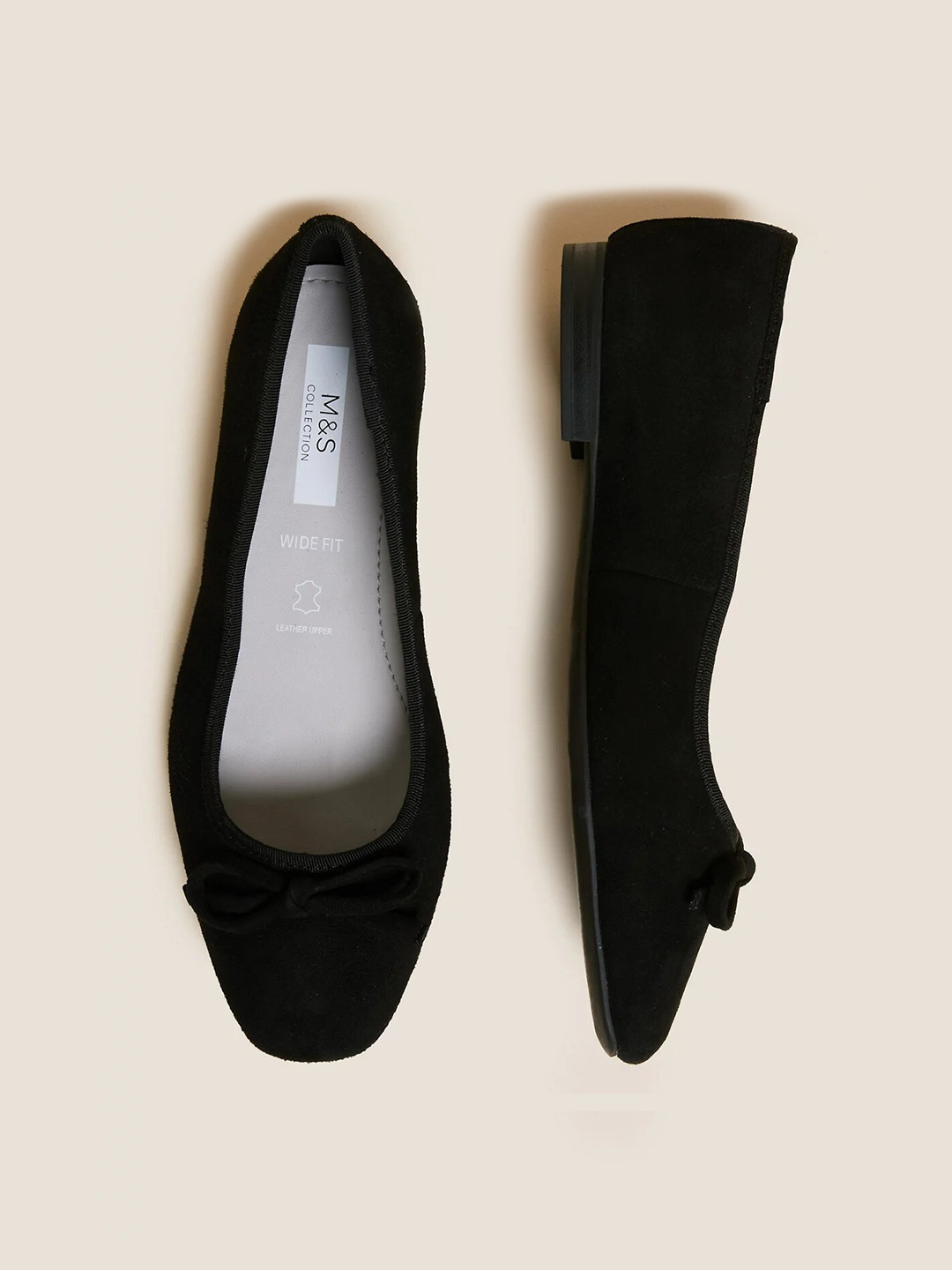 

Marks & Spencer Women Black Textured Ballerinas with Bows Flats