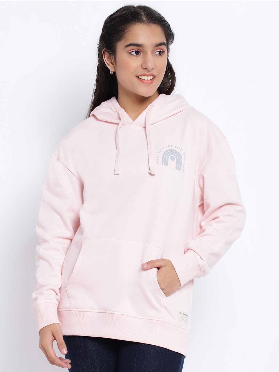 

Lil Tomatoes Girls Pink Hooded Sweatshirt