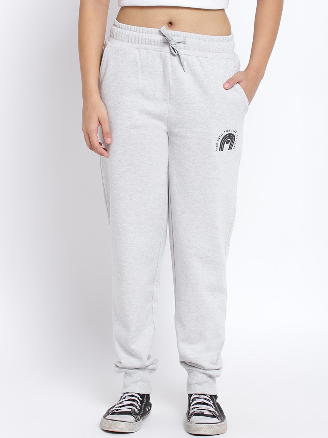 

Lil Tomatoes Girls Grey Solid Joggers