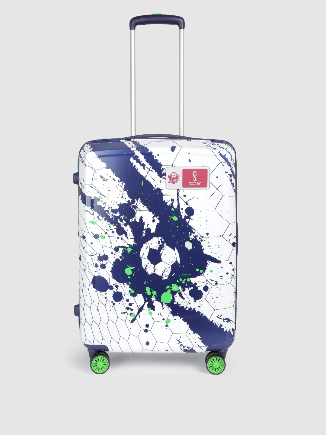 

Skybags FIFA Printed 360 Degree Rotation Medium Trolley Bag-86.29L, White