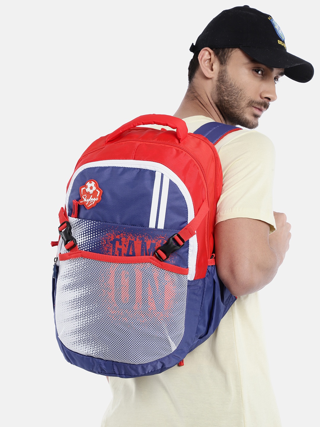

Skybags Unisex Printed Chase 01 Backpack, Navy blue
