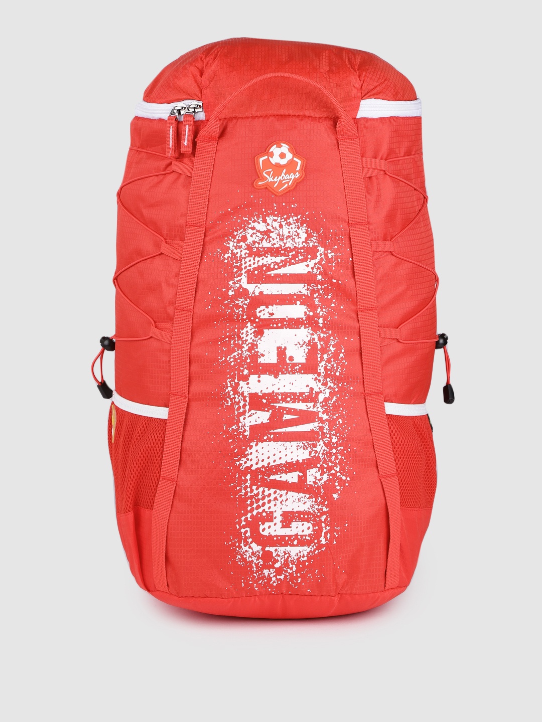 

Skybags Typography Printed Rucksack with Raincover, Red