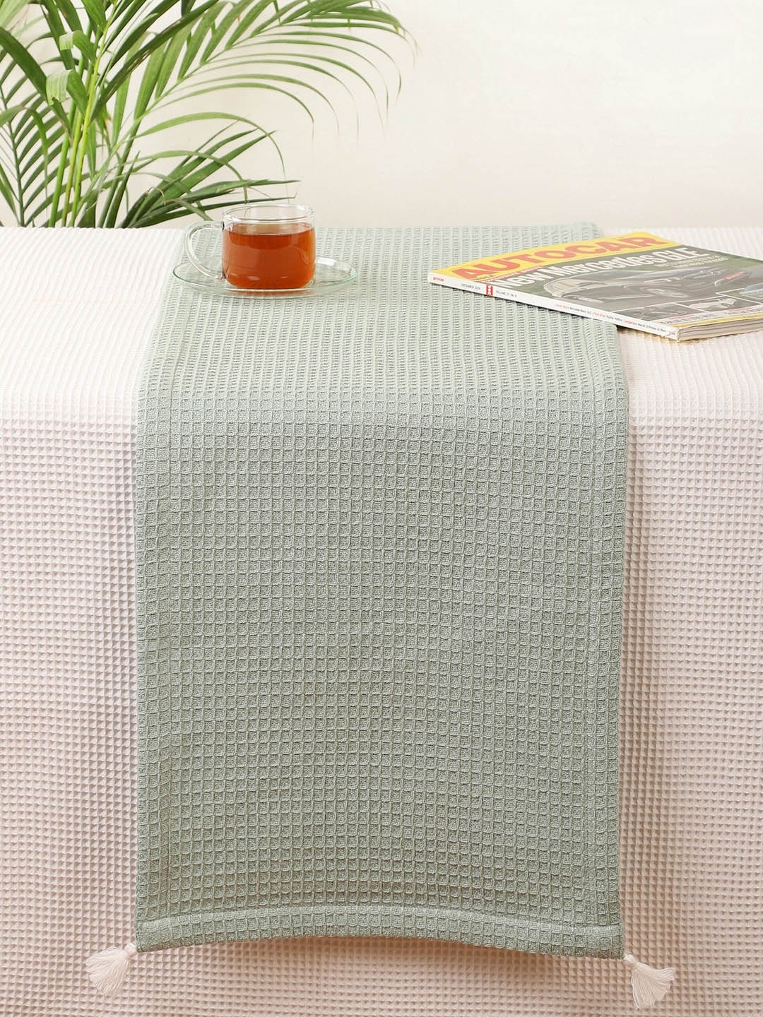

Jamio Firati Green Abstract Pure Cotton Table Runner