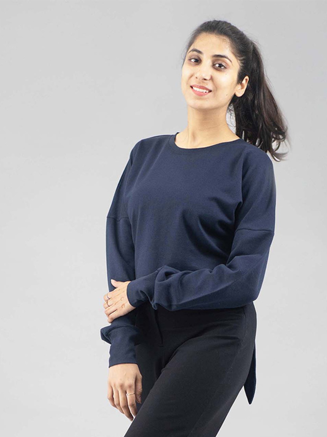 

IMPERATIVE Woman Styled Back Top, Navy blue