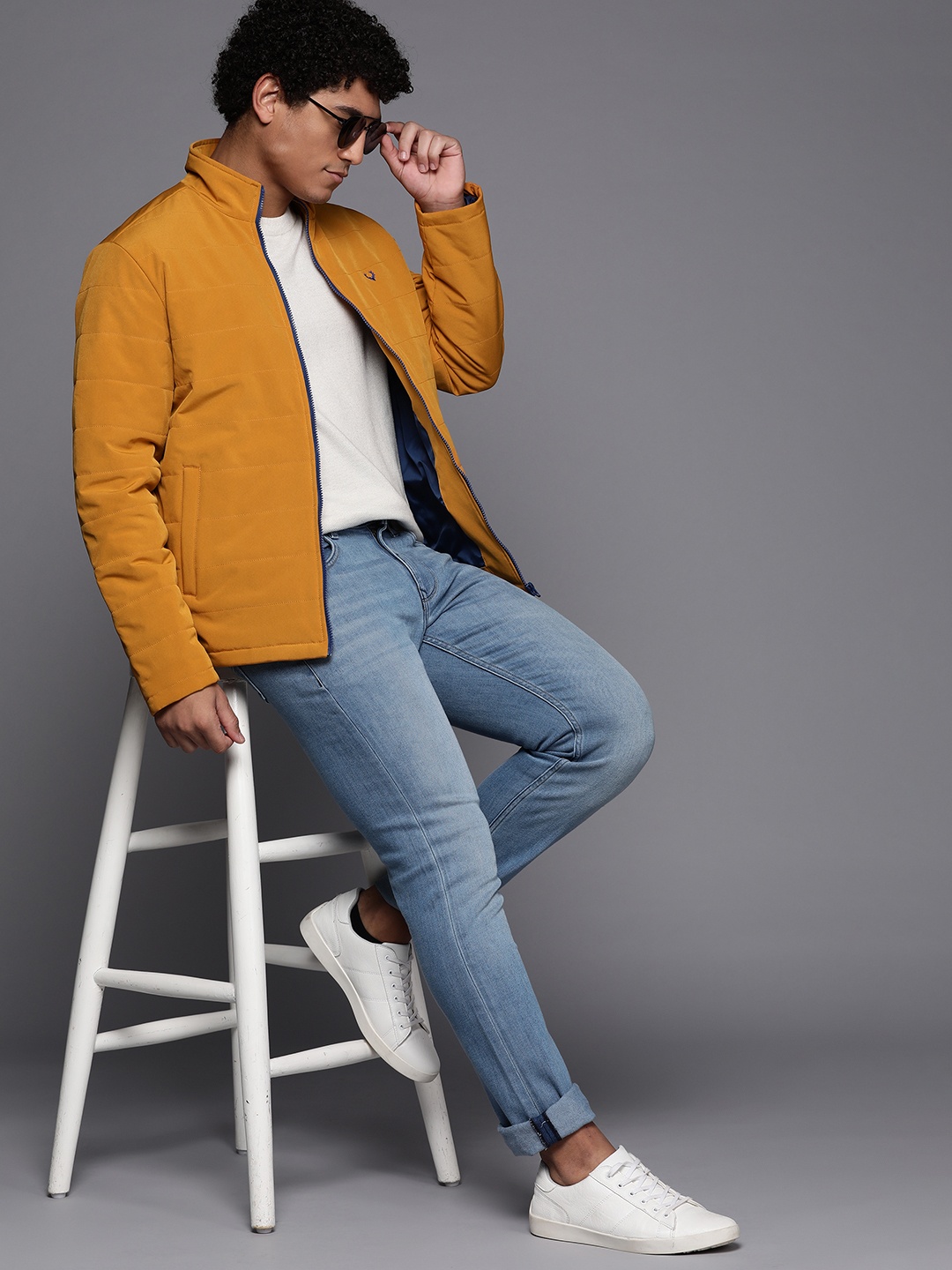

Allen Solly Sport Men Mustard Solid Padded Jacket