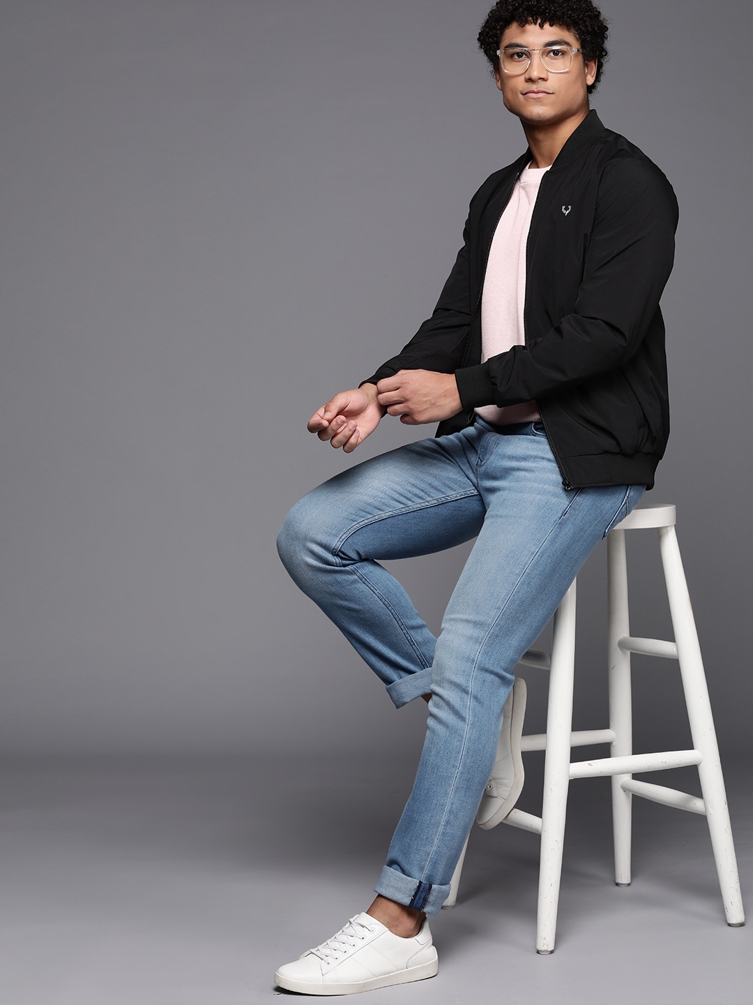 

Allen Solly Sport Men Black Bomber Jacket