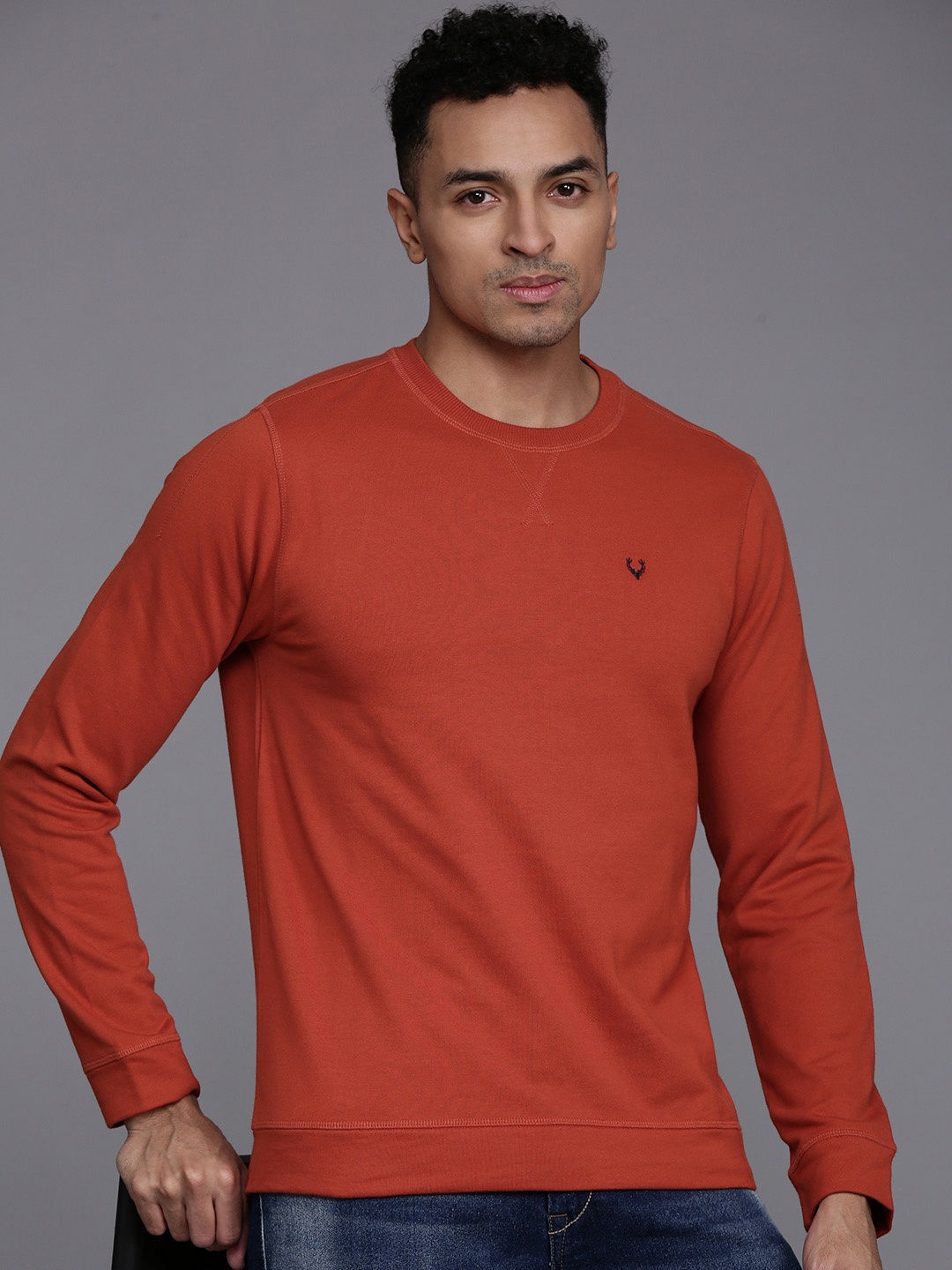 

Allen Solly Sport Round Neck Pure Cotton Sweatshirt, Red