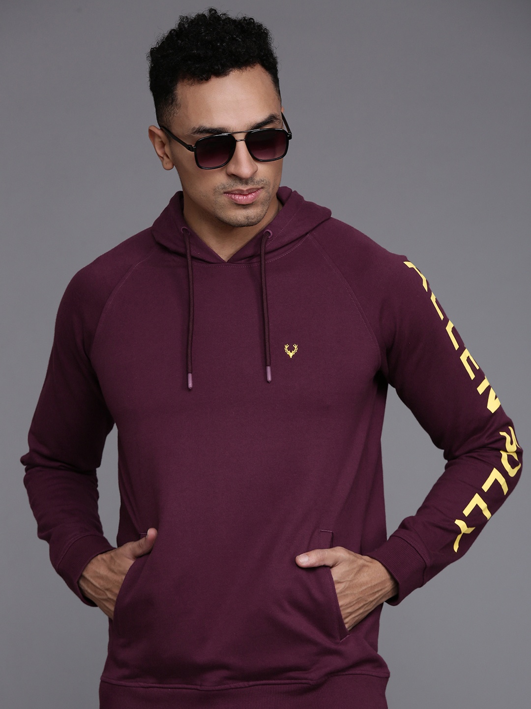 

Allen Solly Sport Hooded Pure Cotton Sweatshirt, Burgundy