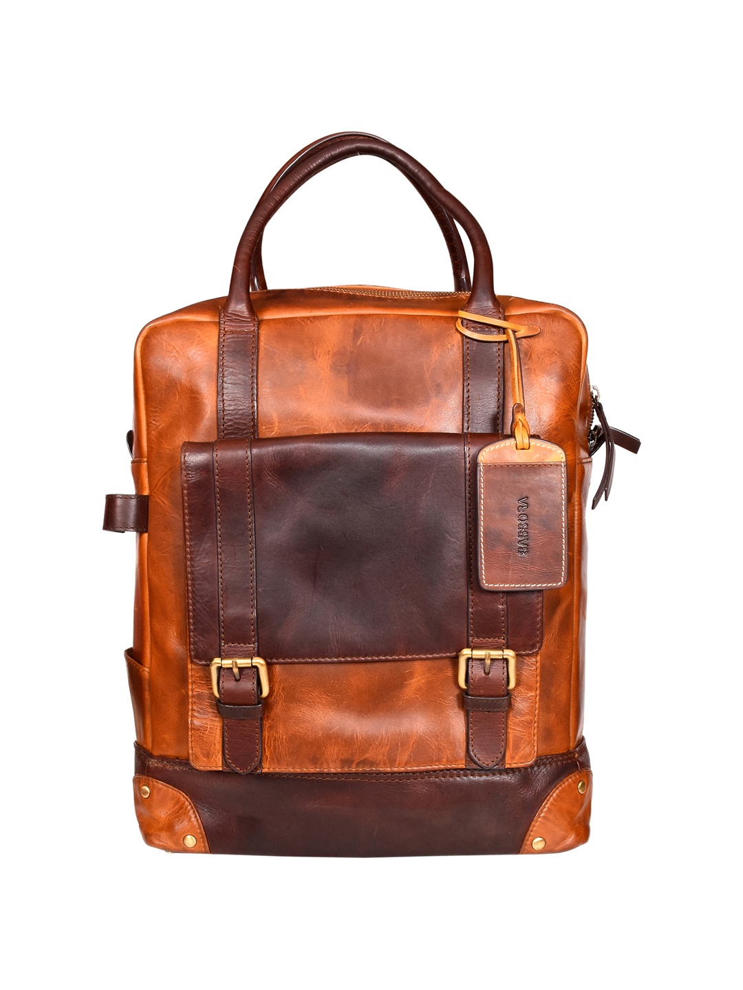 

Sassora Unisex Brown Genuine Leather Backpack