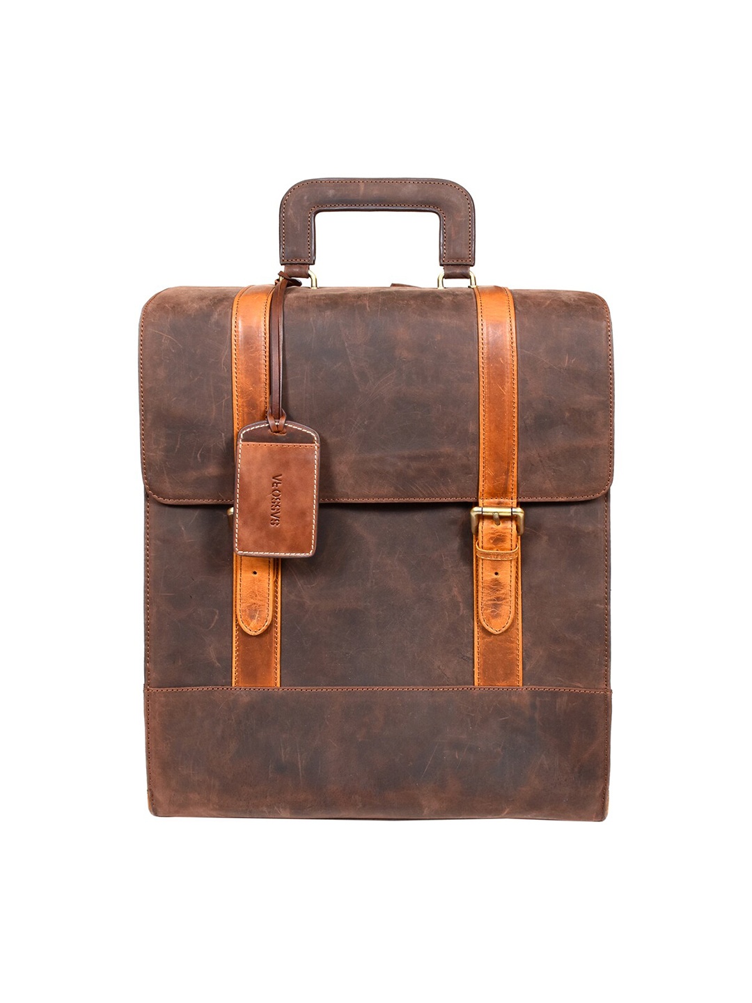 

Sassora Unisex Brown & Maroon Contrast Detail Backpack