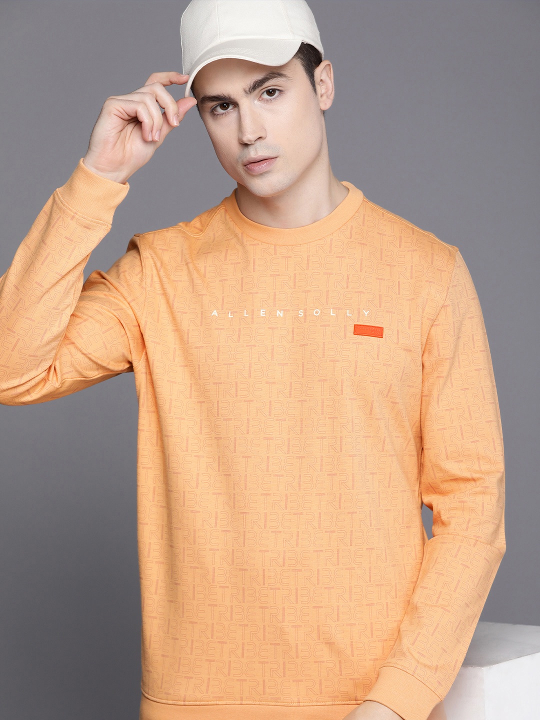 

Allen Solly Tribe Brand Logo Printed Sweatshirt, Peach