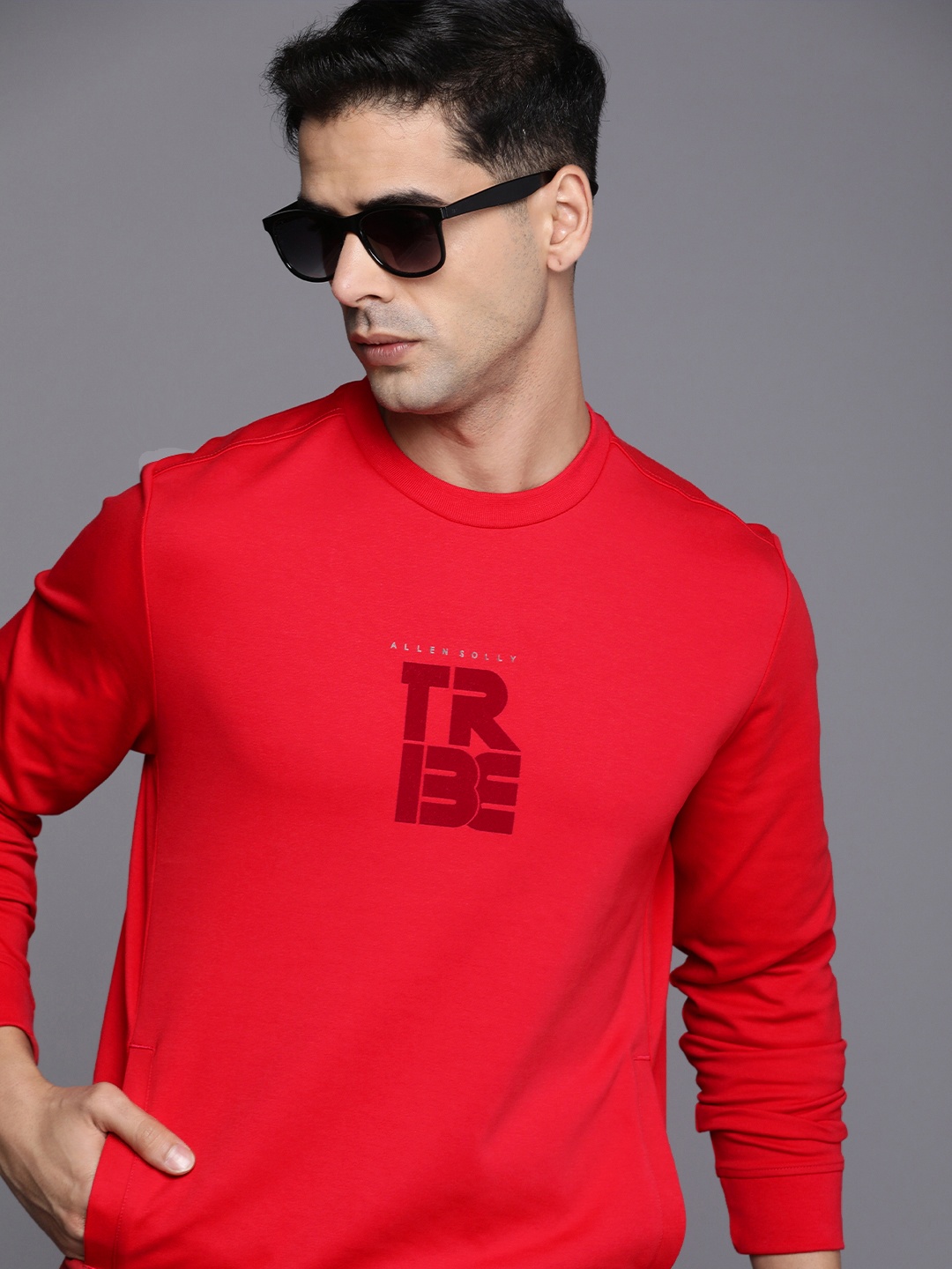 

Allen Solly Tribe Brand Logo Printed Sweatshirt, Red