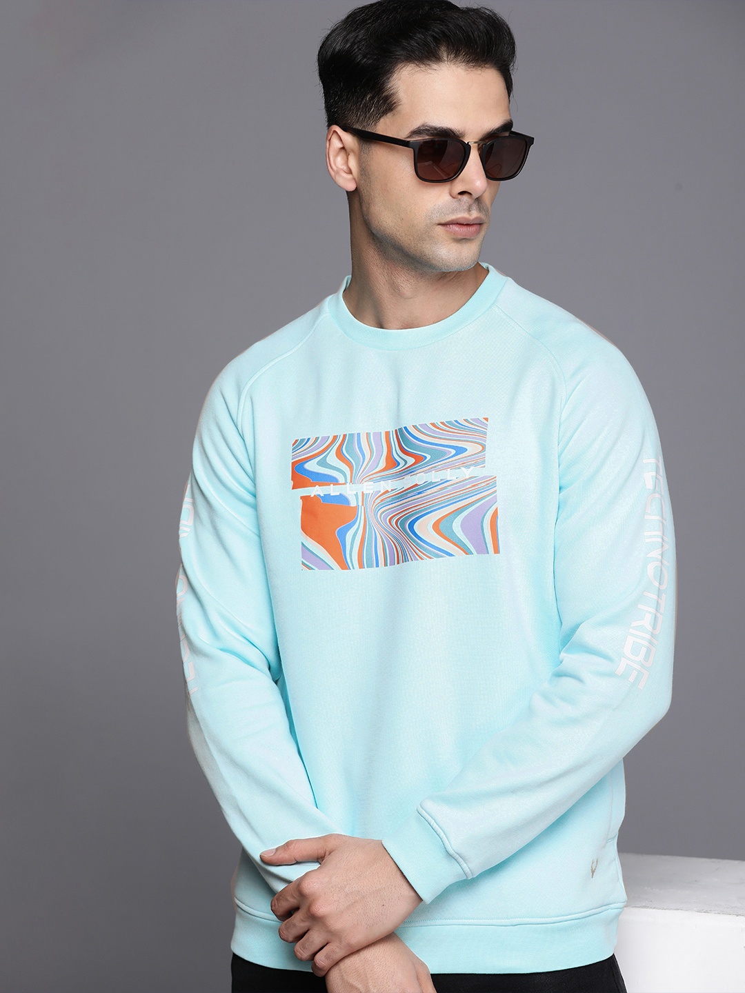 

Allen Solly Tribe Graphic Printed Sweatshirt, Blue