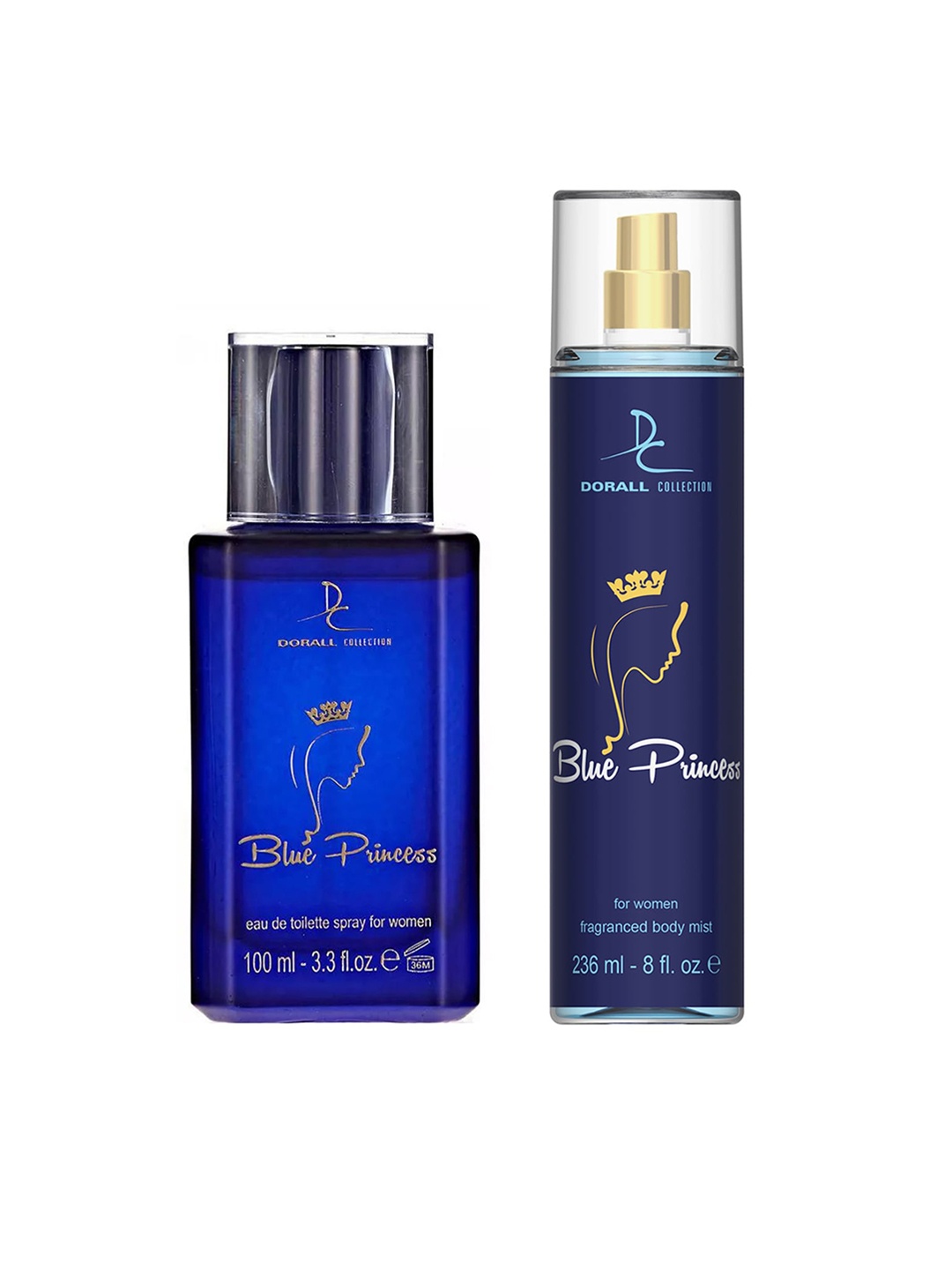 

Dorall Collection Women Set Of Blue Princess Eau De Toilette 100ml & Body Mist 236ml