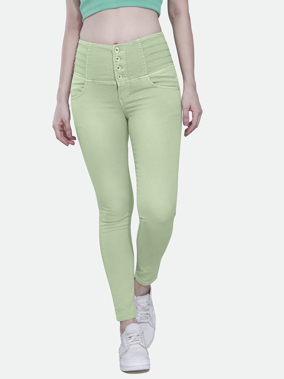 

FCK-3 Women Green Hottie High-Rise Stretchable Jeans