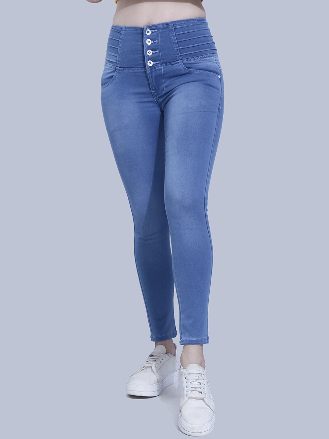 

FCK-3 Women Blue Hottie High-Rise Light Fade Stretchable Jeans