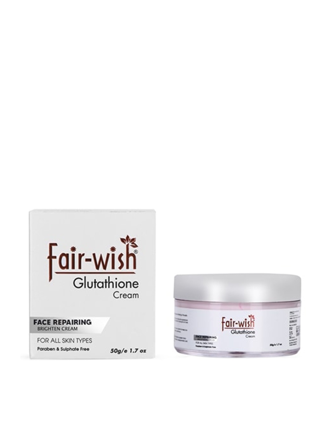 

Fair Wish Glutathione Face Repairing Brightening Cream with Vitamin C & E 50 g, White