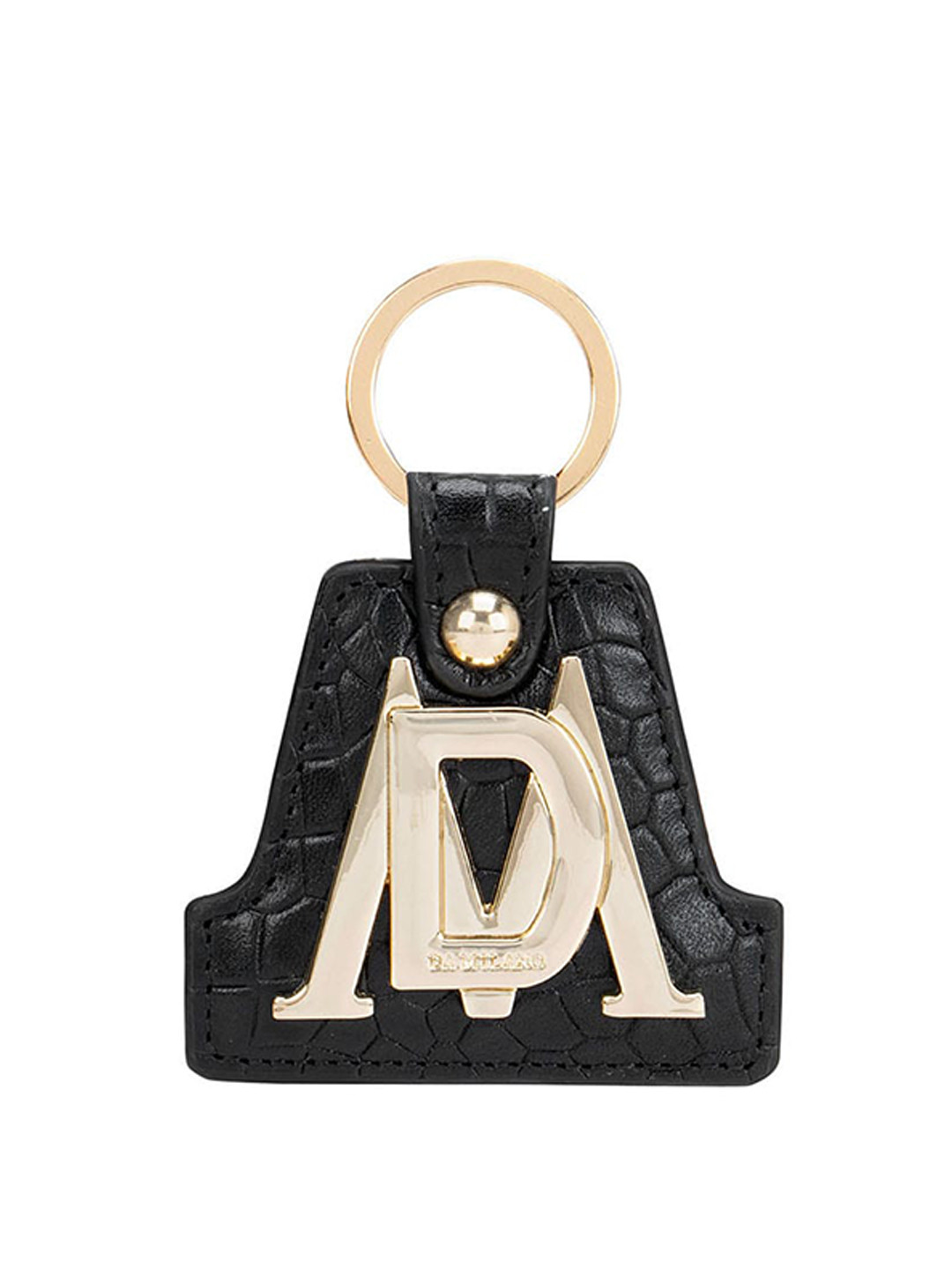 

Da Milano Black Textured Genuine Leather Key chain