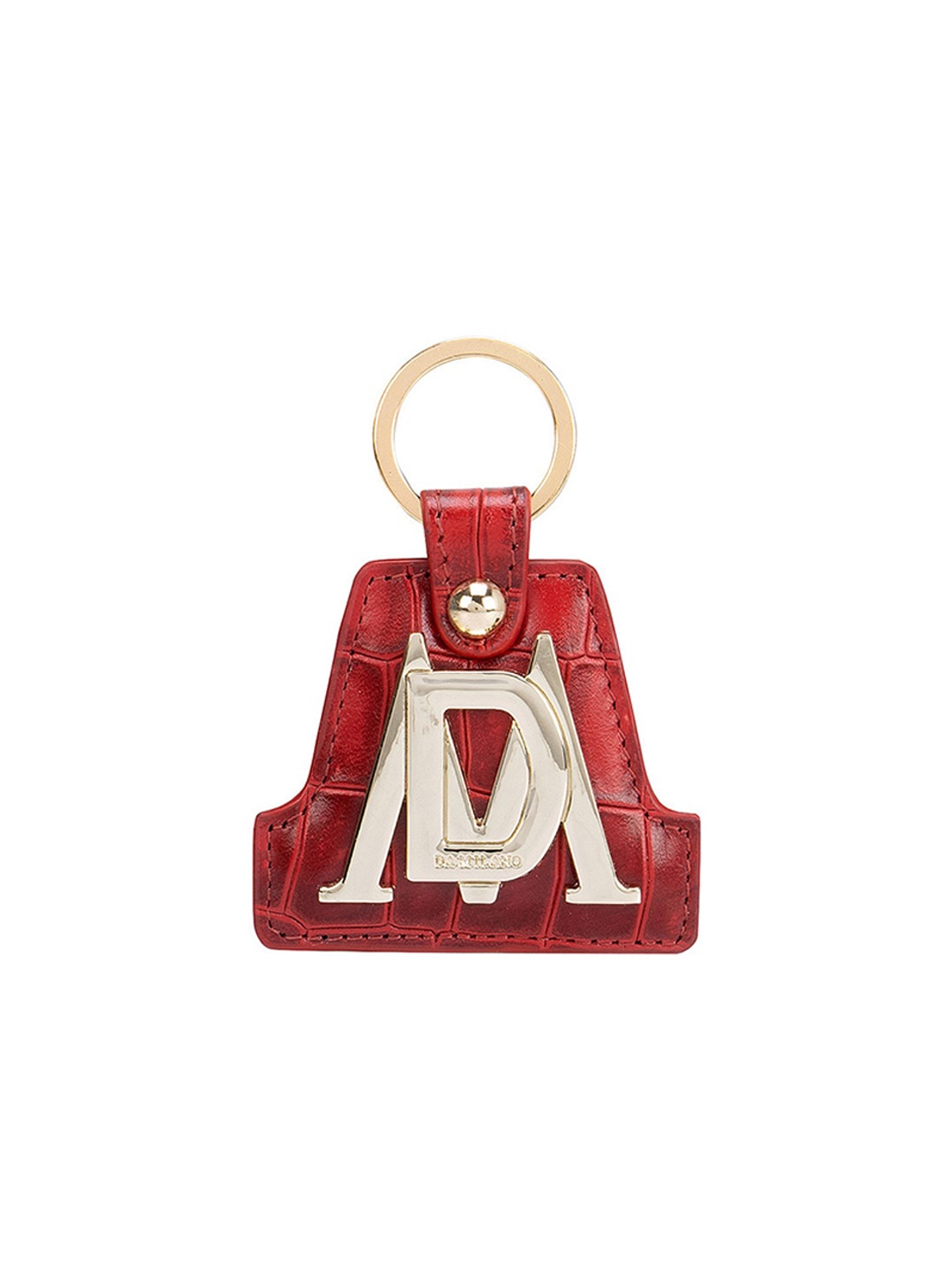 

Da Milano Red Textured Alphabetical Key chain