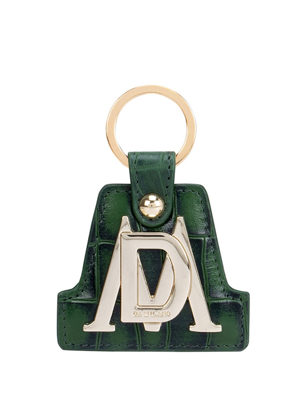 

Da Milano Green Textured Genuine Leather Key chain